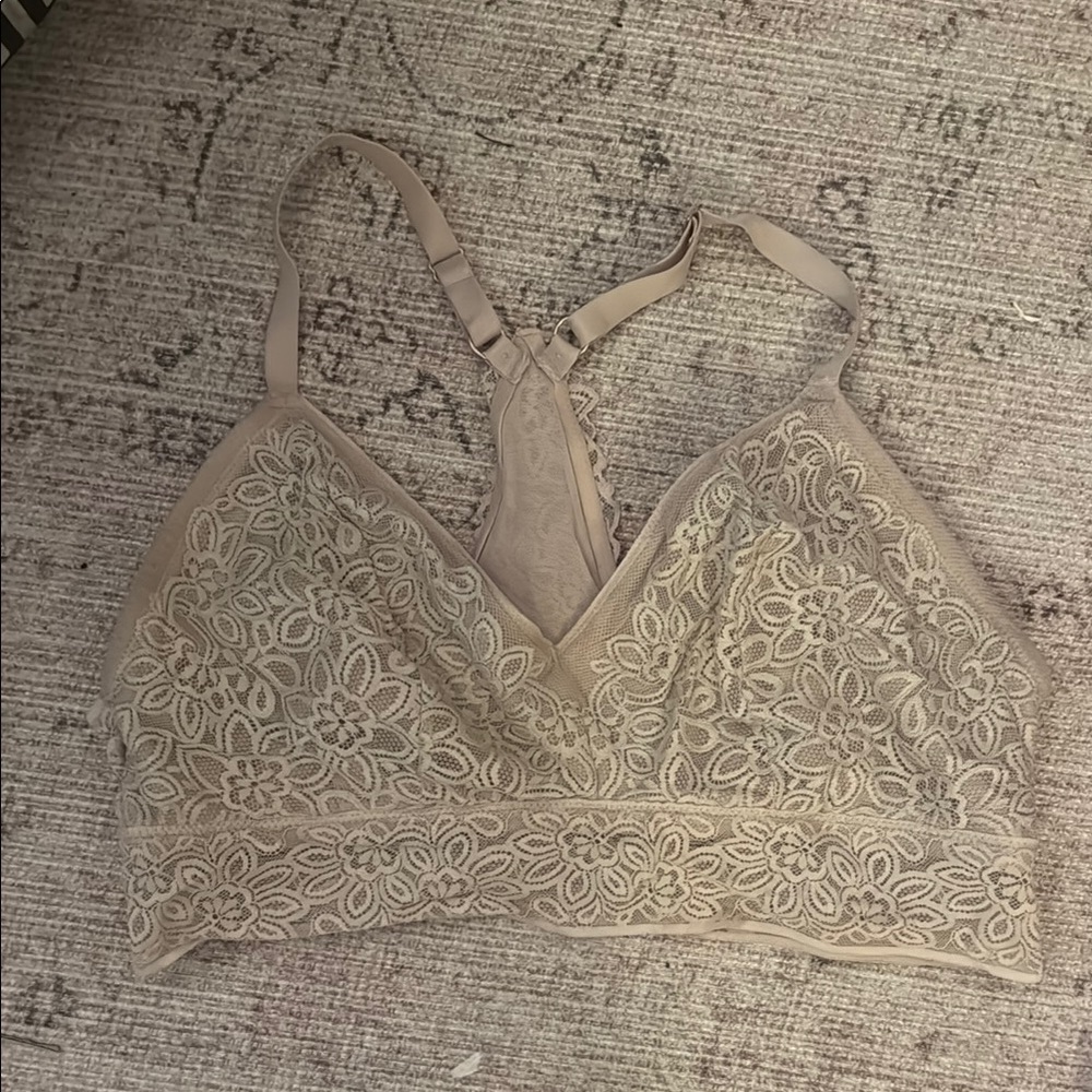 Aerie Lace Bralette - Nude / cream. XL